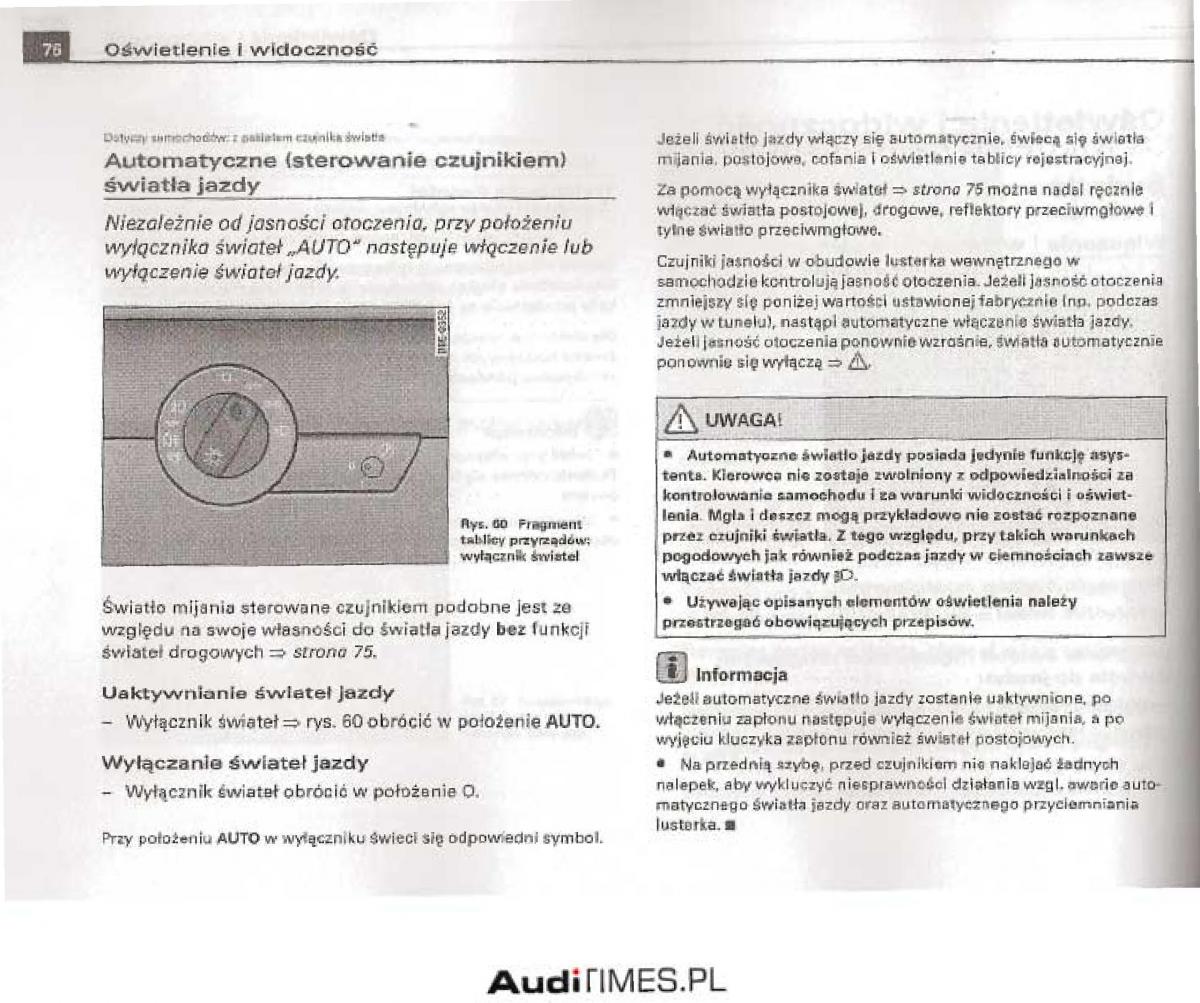 manual  Audi A4 B6 instrukcja / page 71