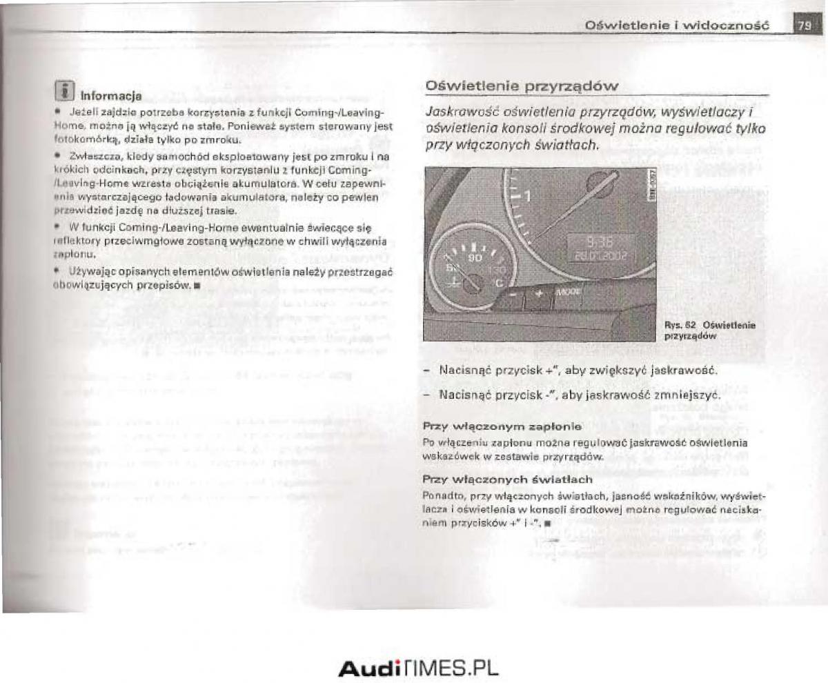 manual  Audi A4 B6 instrukcja / page 74