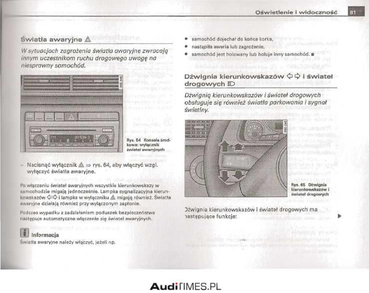 manual  Audi A4 B6 instrukcja / page 76