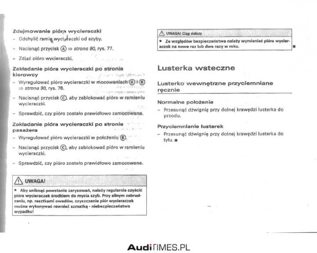 manual  Audi A4 B6 instrukcja / page 86