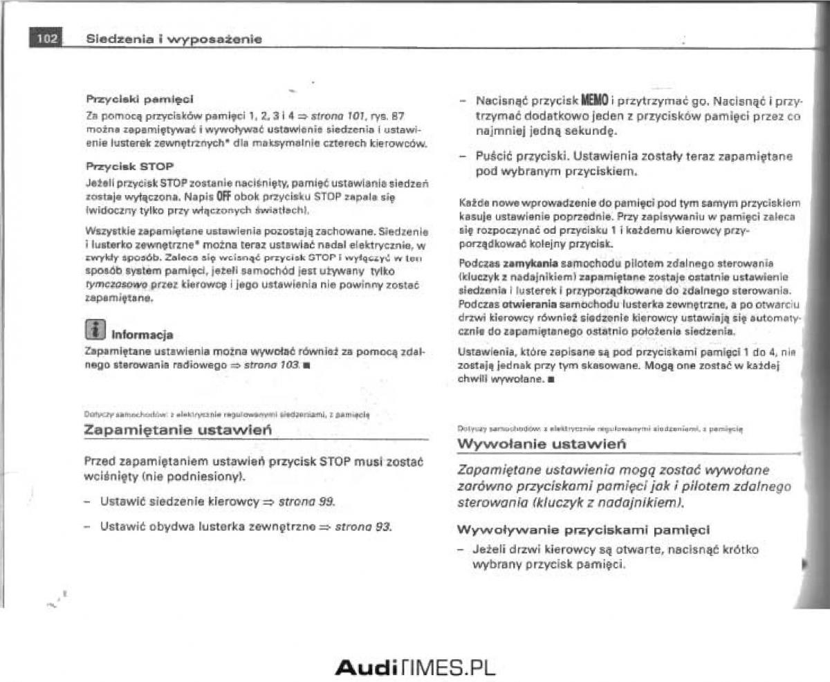 manual  Audi A4 B6 instrukcja / page 96