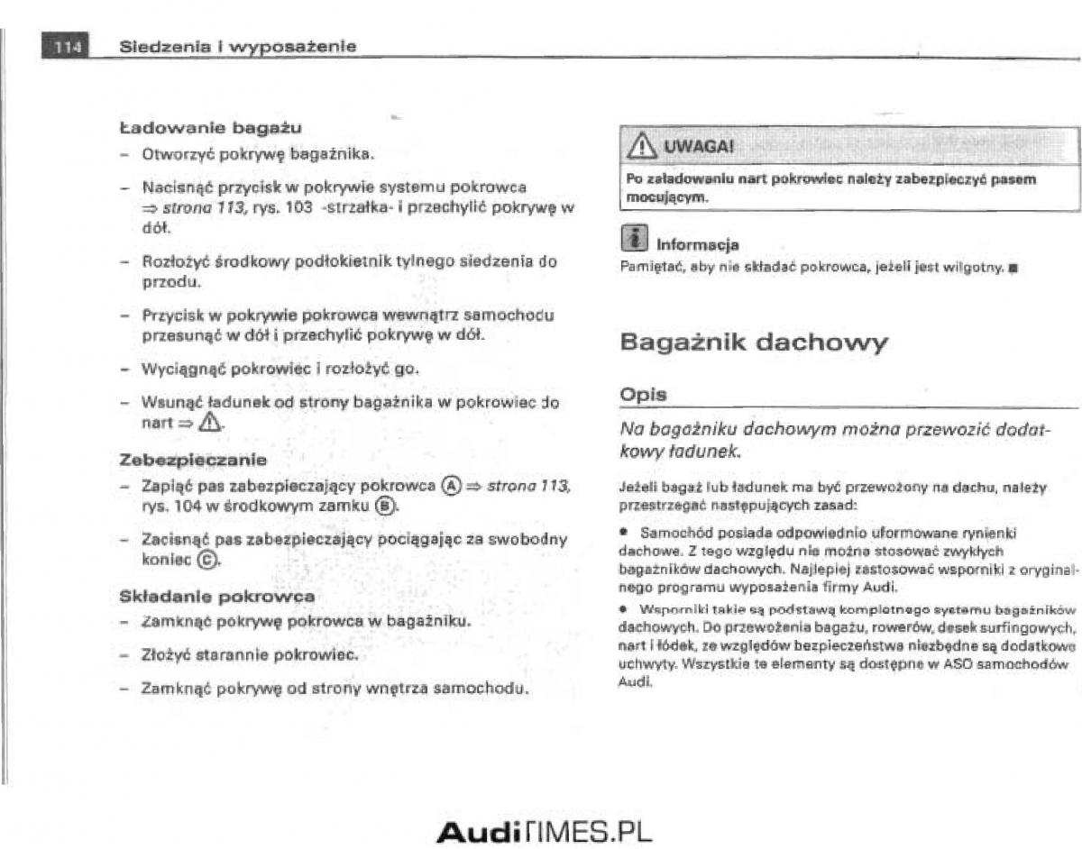 manual  Audi A4 B6 instrukcja / page 108