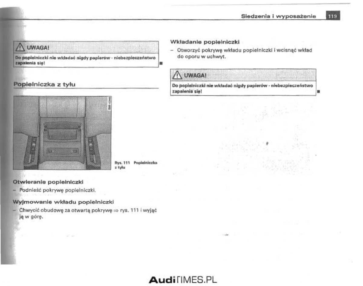 manual  Audi A4 B6 instrukcja / page 113