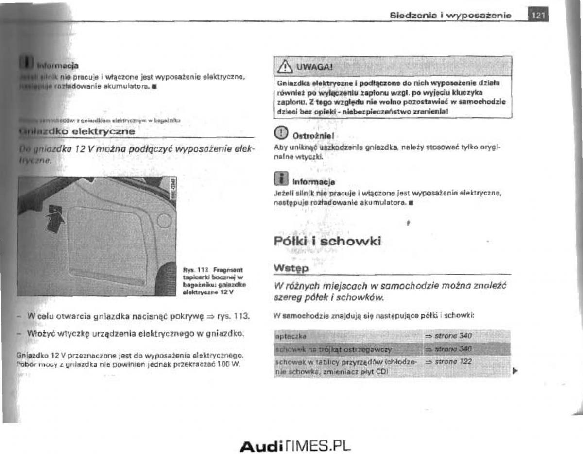 manual  Audi A4 B6 instrukcja / page 115