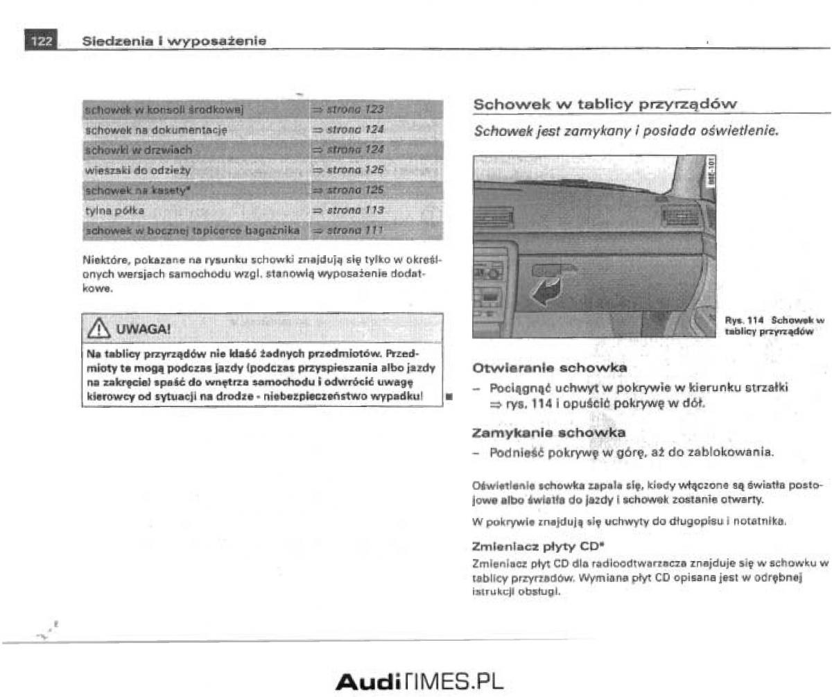 manual  Audi A4 B6 instrukcja / page 116