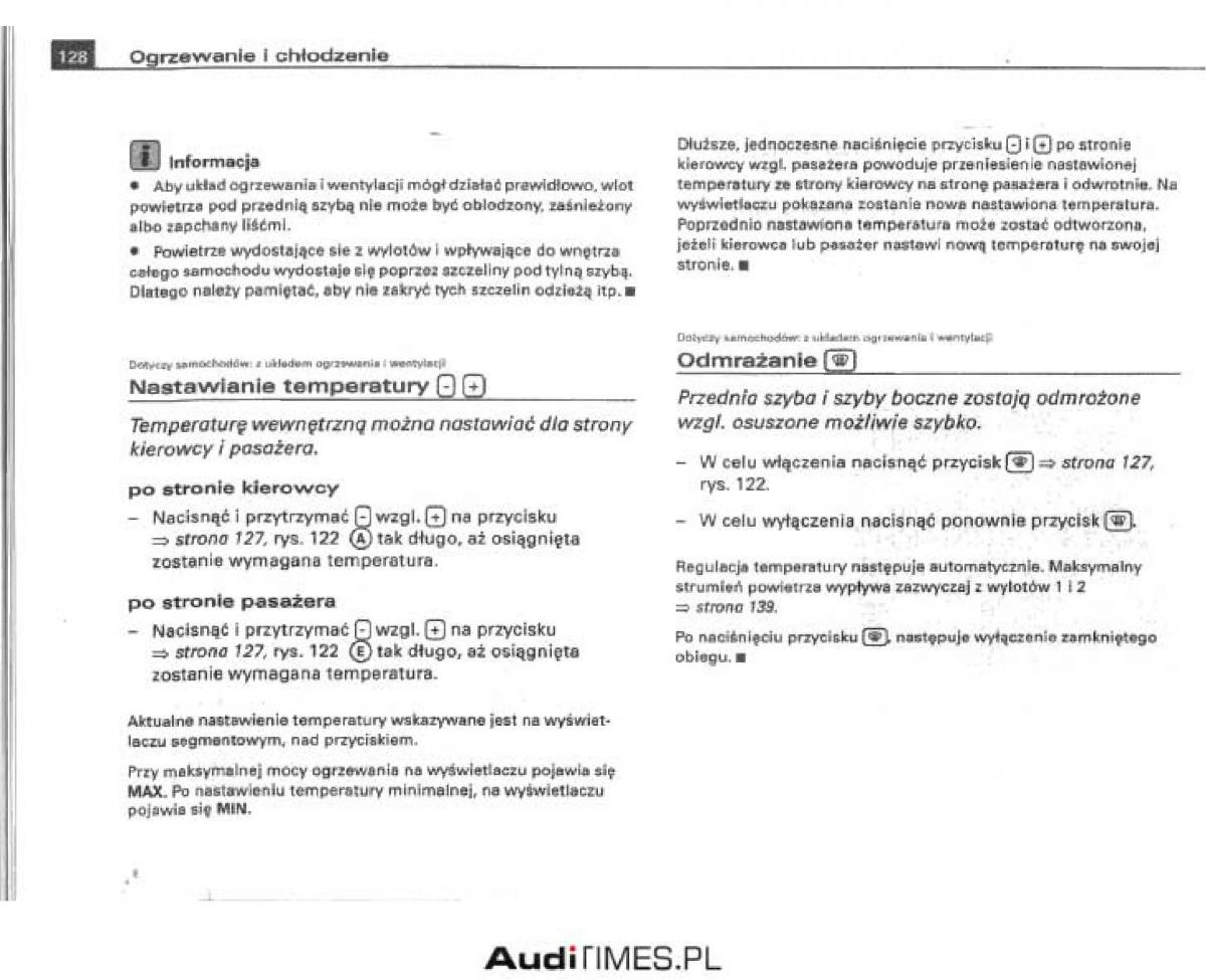 manual  Audi A4 B6 instrukcja / page 122