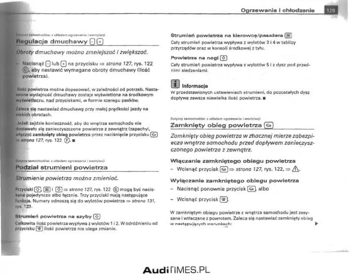 manual  Audi A4 B6 instrukcja / page 123