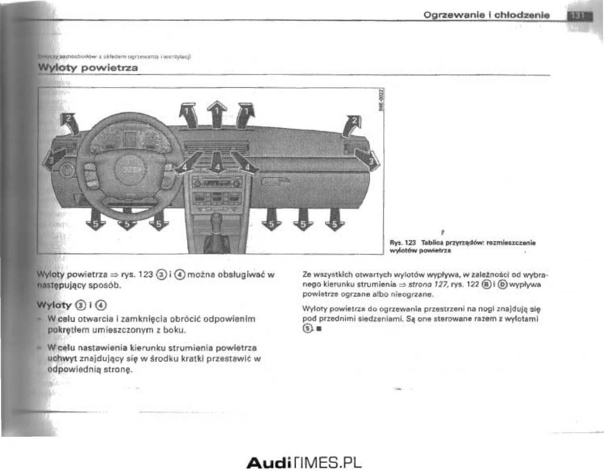 manual  Audi A4 B6 instrukcja / page 125