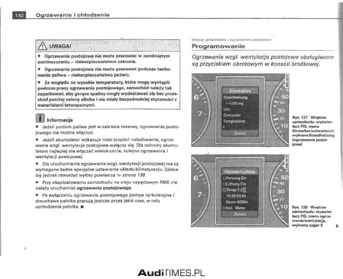 Audi A4 B6 instrukcja obslugi / page 136