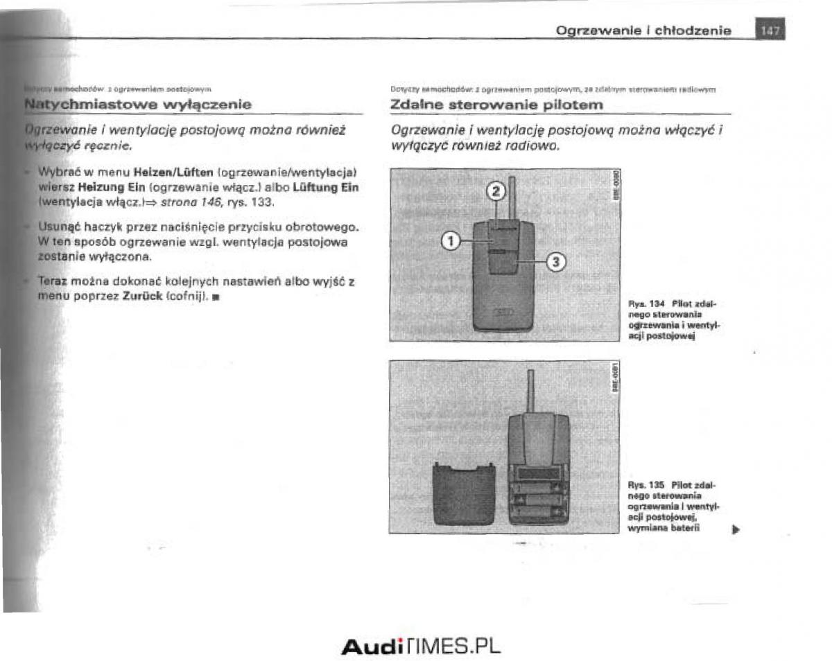 manual  Audi A4 B6 instrukcja / page 141