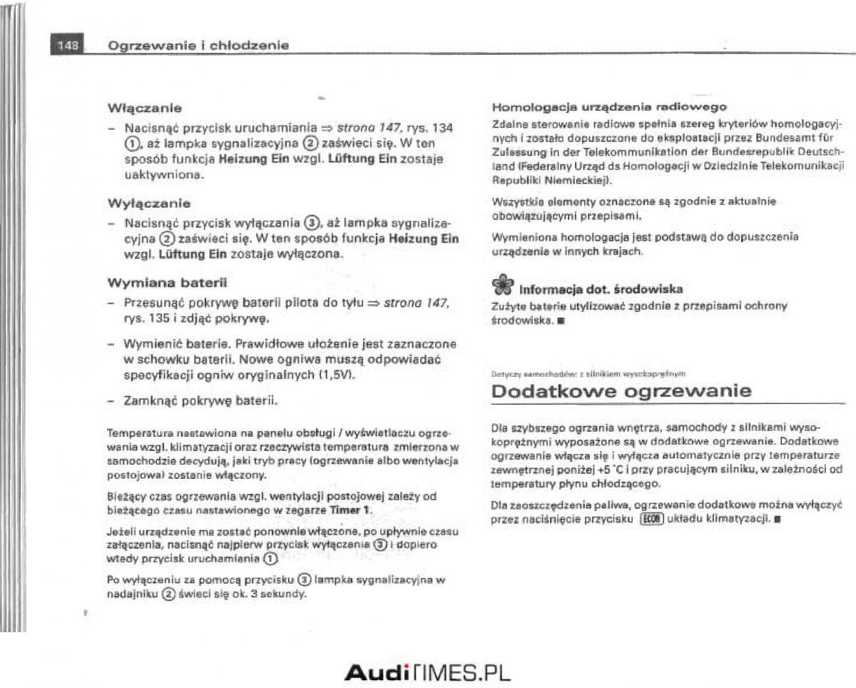 manual  Audi A4 B6 instrukcja / page 142