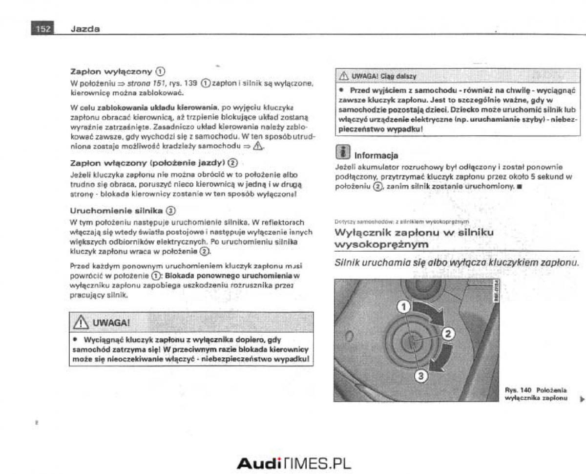 manual  Audi A4 B6 instrukcja / page 146