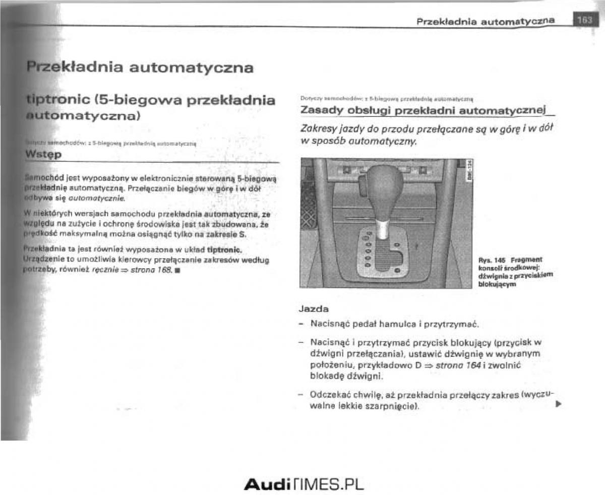 manual  Audi A4 B6 instrukcja / page 157