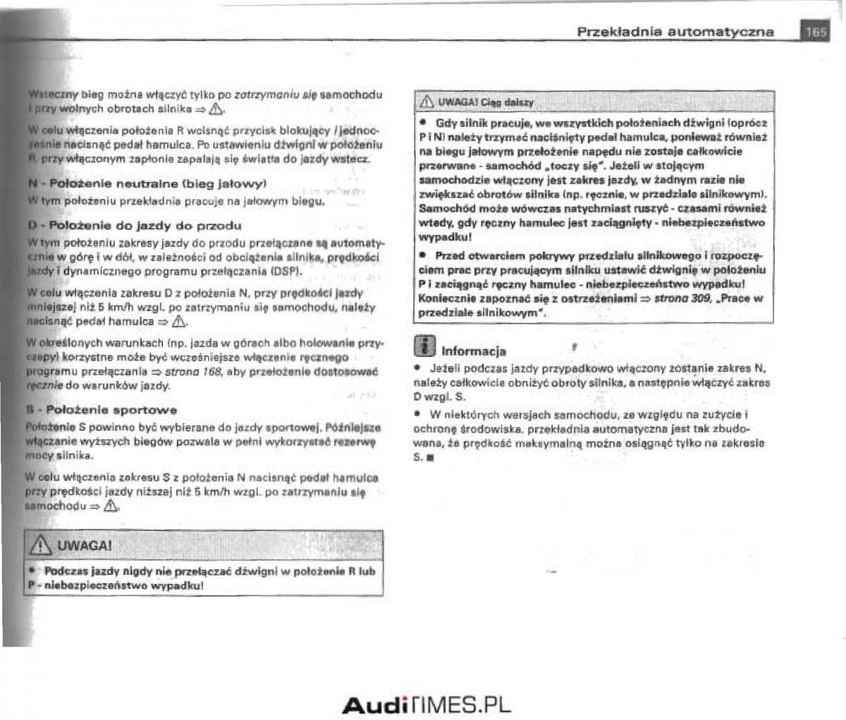 manual  Audi A4 B6 instrukcja / page 159