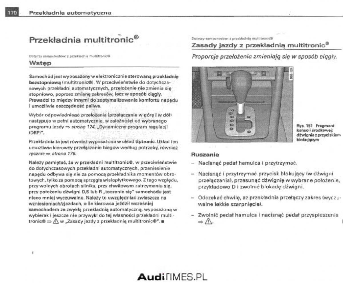 manual  Audi A4 B6 instrukcja / page 164