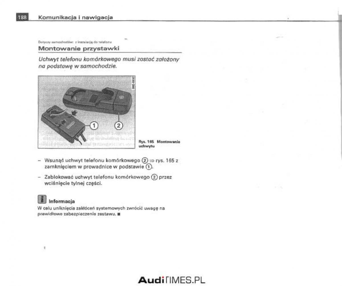 manual  Audi A4 B6 instrukcja / page 182