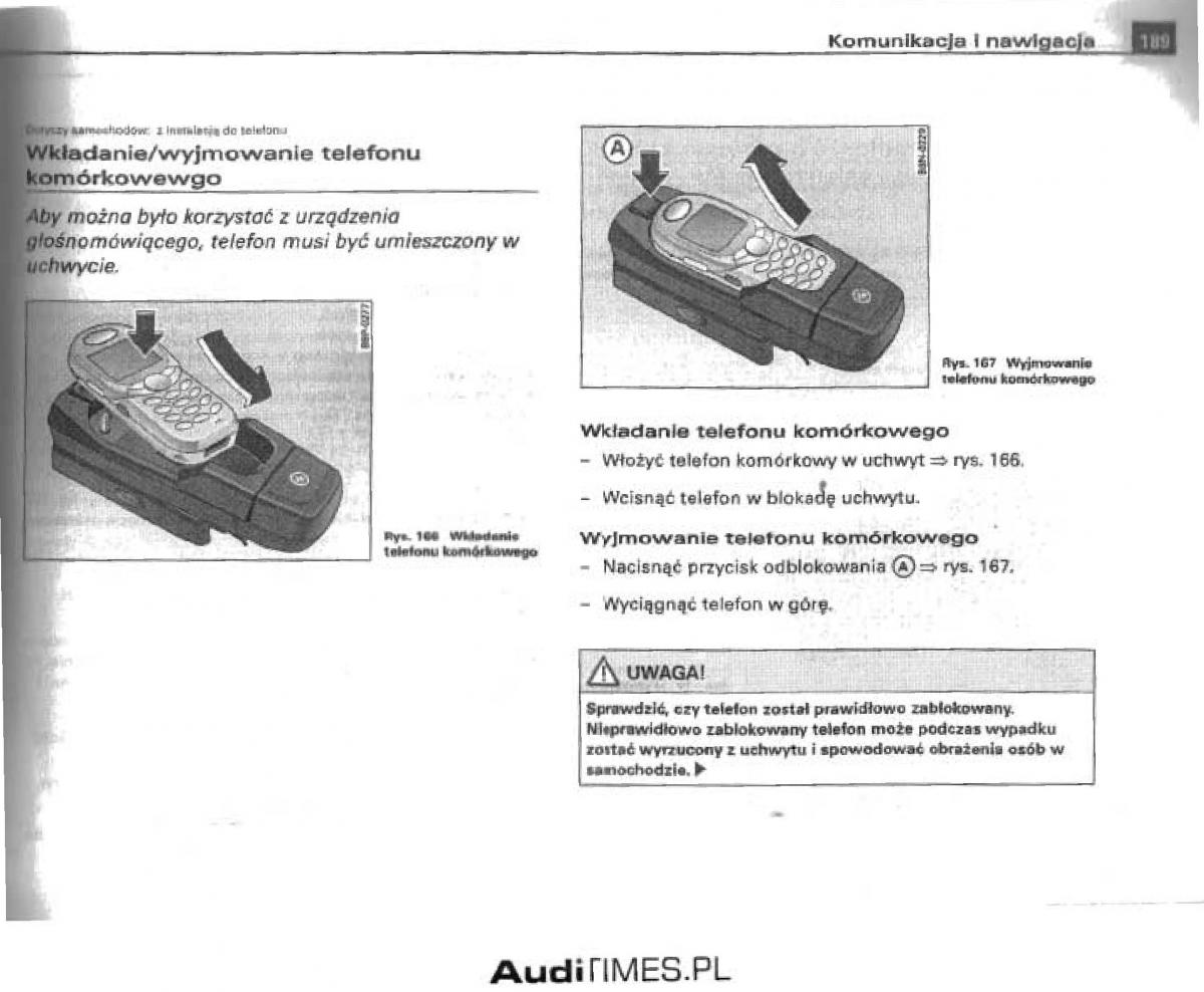 Audi A4 B6 instrukcja obslugi / page 183