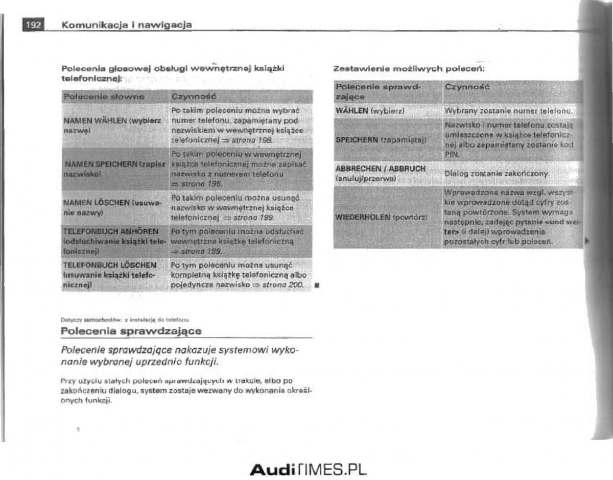 manual  Audi A4 B6 instrukcja / page 186