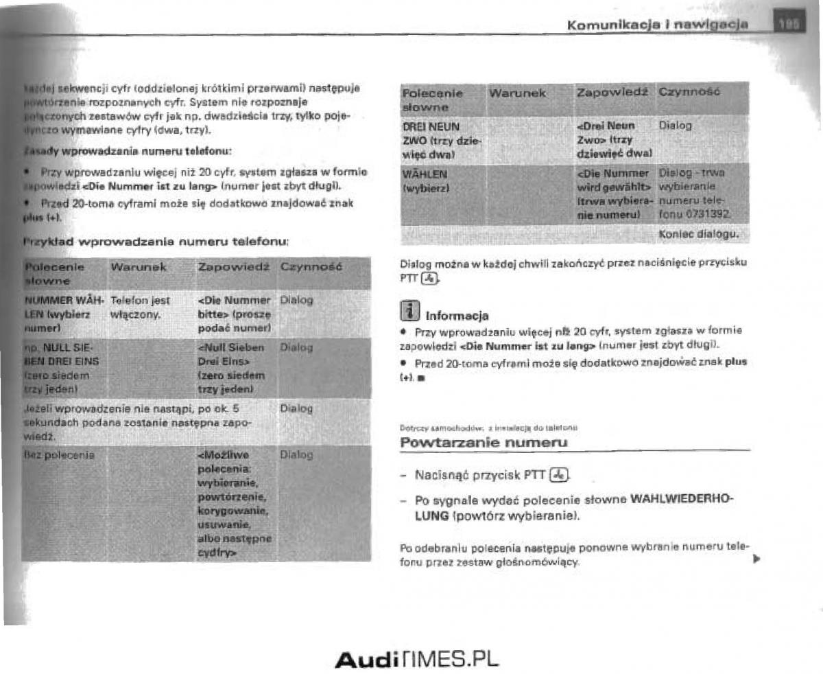 manual  Audi A4 B6 instrukcja / page 189