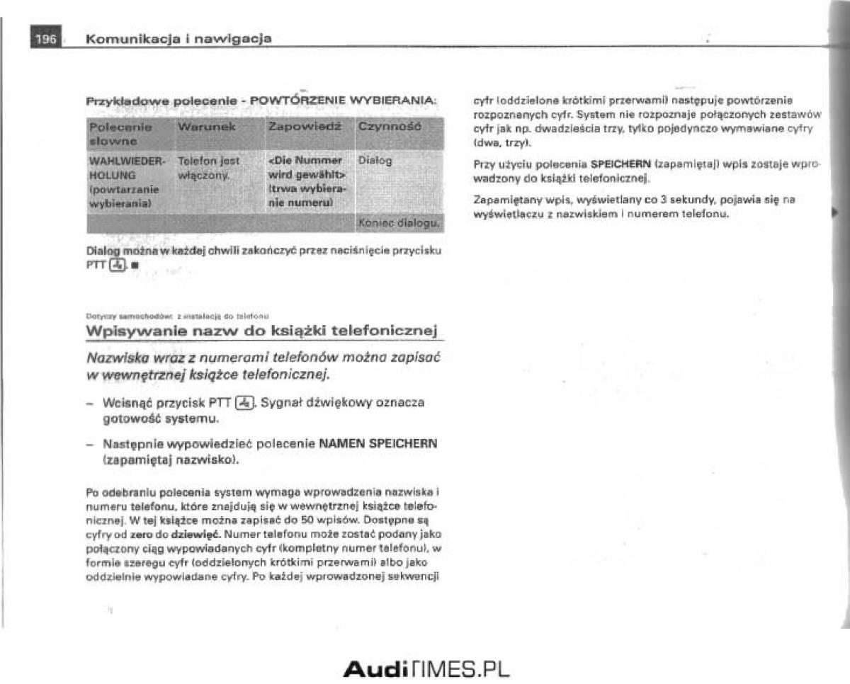 manual  Audi A4 B6 instrukcja / page 190