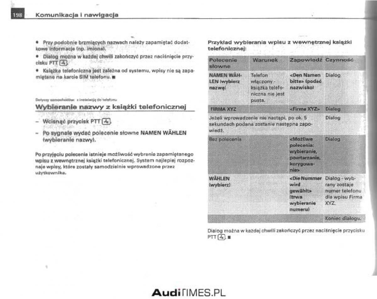 manual  Audi A4 B6 instrukcja / page 192