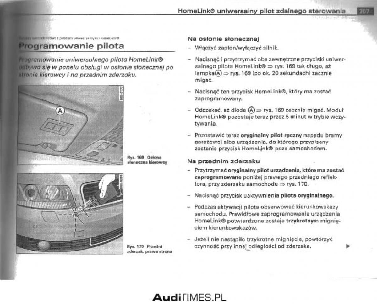 manual  Audi A4 B6 instrukcja / page 201