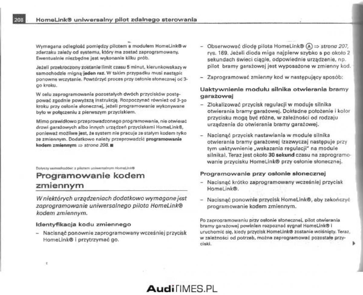 Audi A4 B6 instrukcja obslugi / page 202