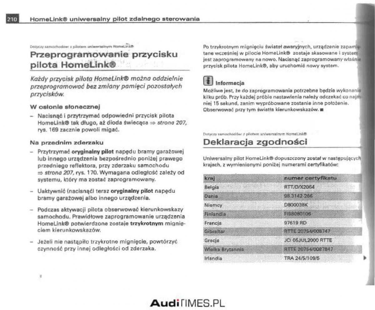 manual  Audi A4 B6 instrukcja / page 204