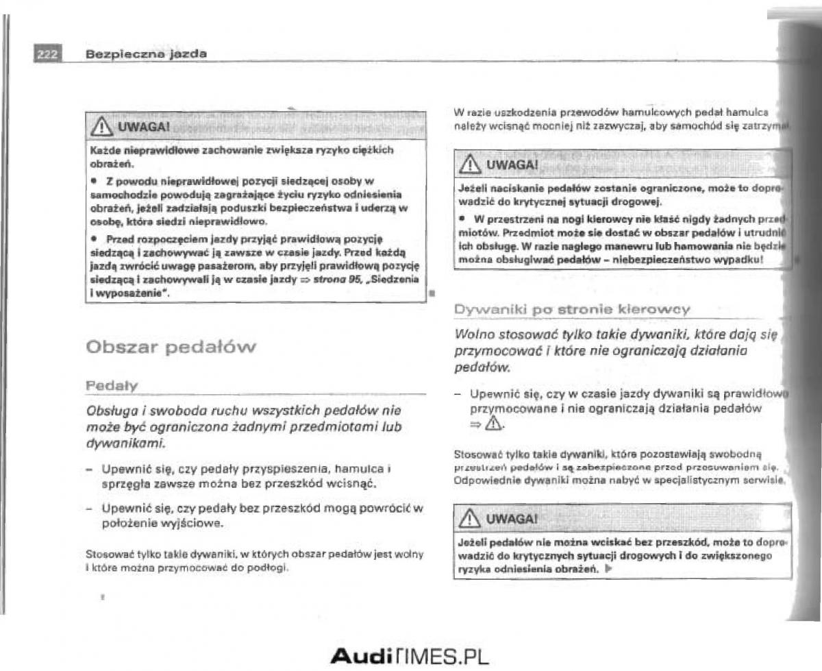 manual  Audi A4 B6 instrukcja / page 214