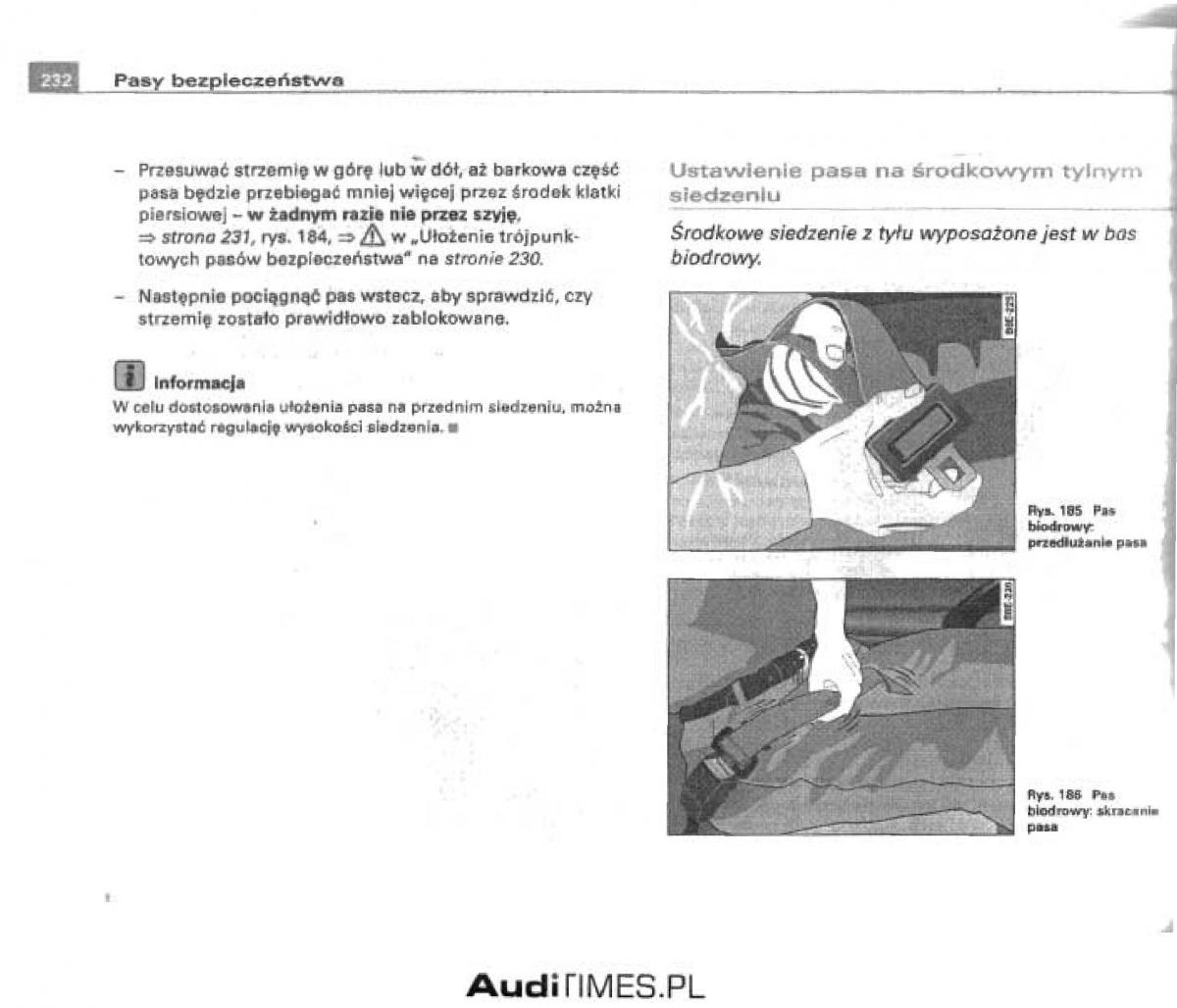 Audi A4 B6 instrukcja obslugi / page 224