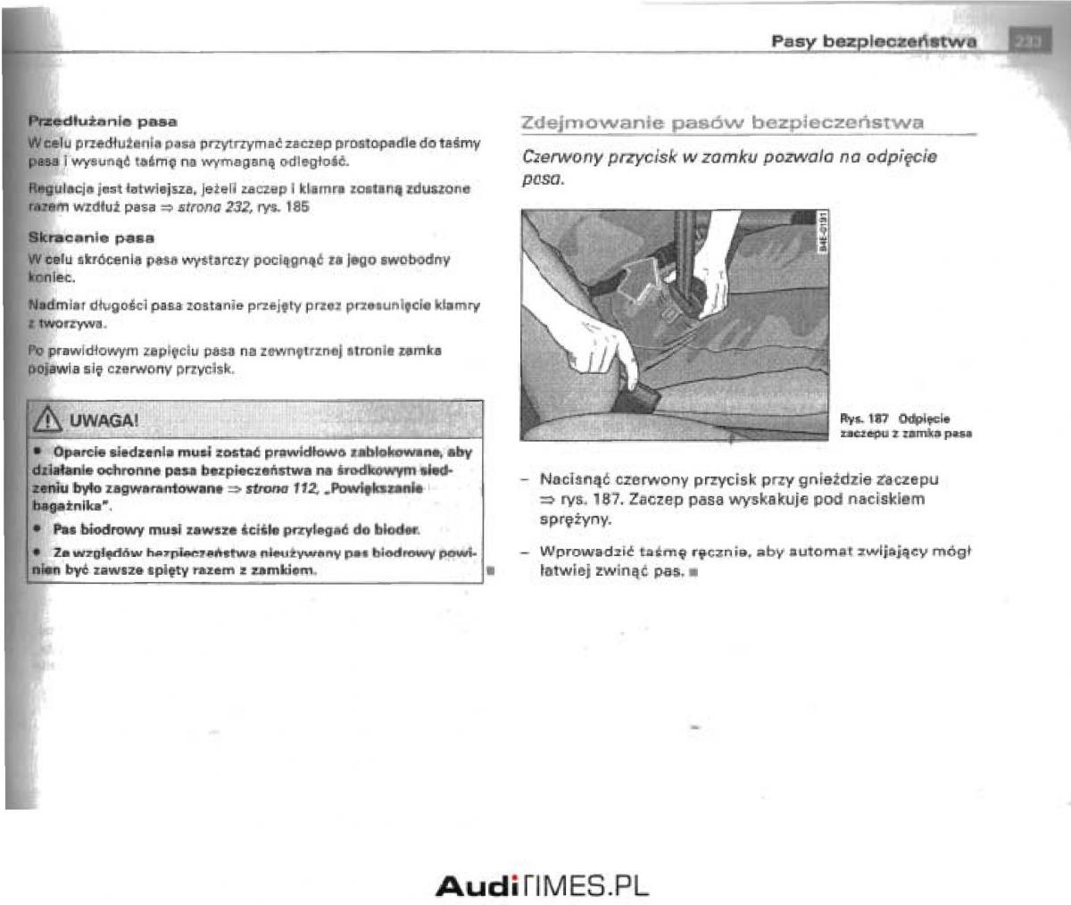 manual  Audi A4 B6 instrukcja / page 225