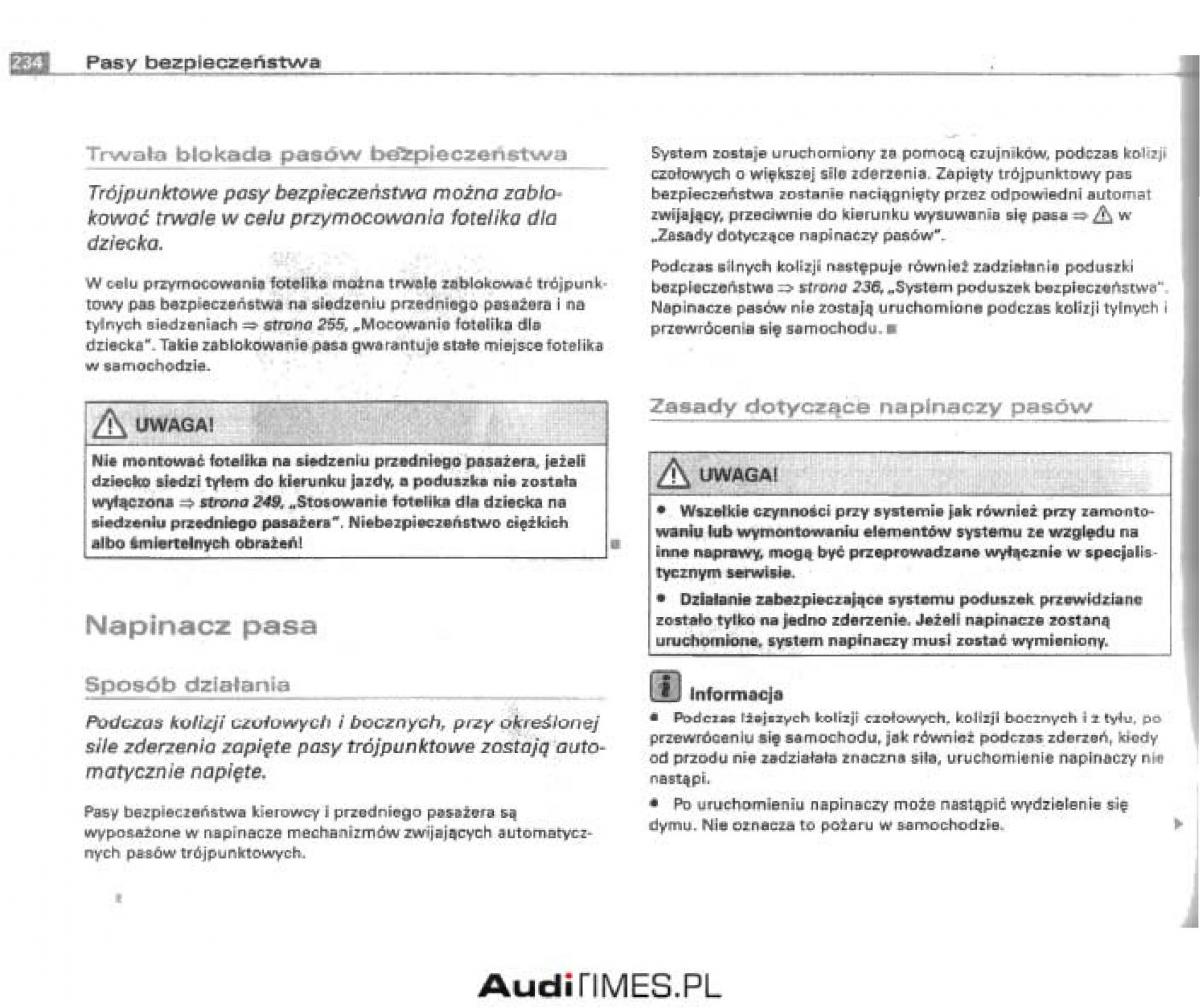 manual  Audi A4 B6 instrukcja / page 226