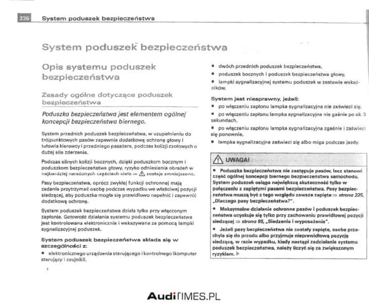 manual  Audi A4 B6 instrukcja / page 228