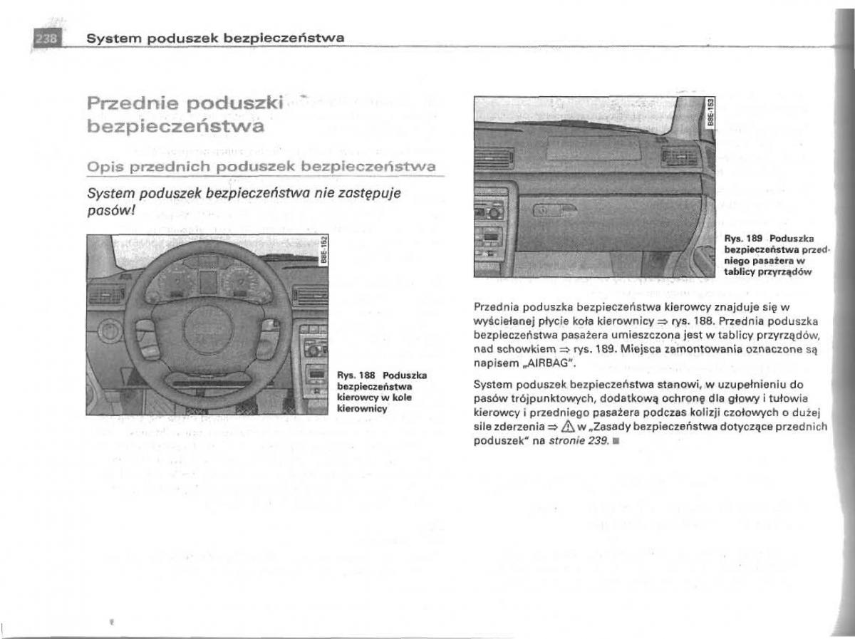 manual  Audi A4 B6 instrukcja / page 229