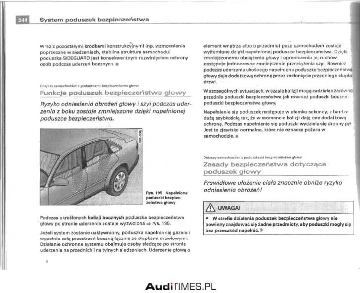 manual  Audi A4 B6 instrukcja / page 235