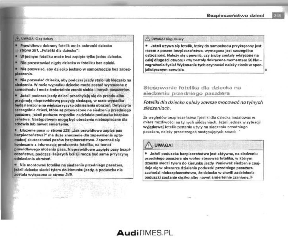 manual  Audi A4 B6 instrukcja / page 240