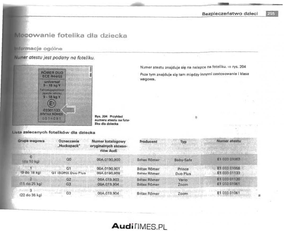 Audi A4 B6 instrukcja obslugi / page 246