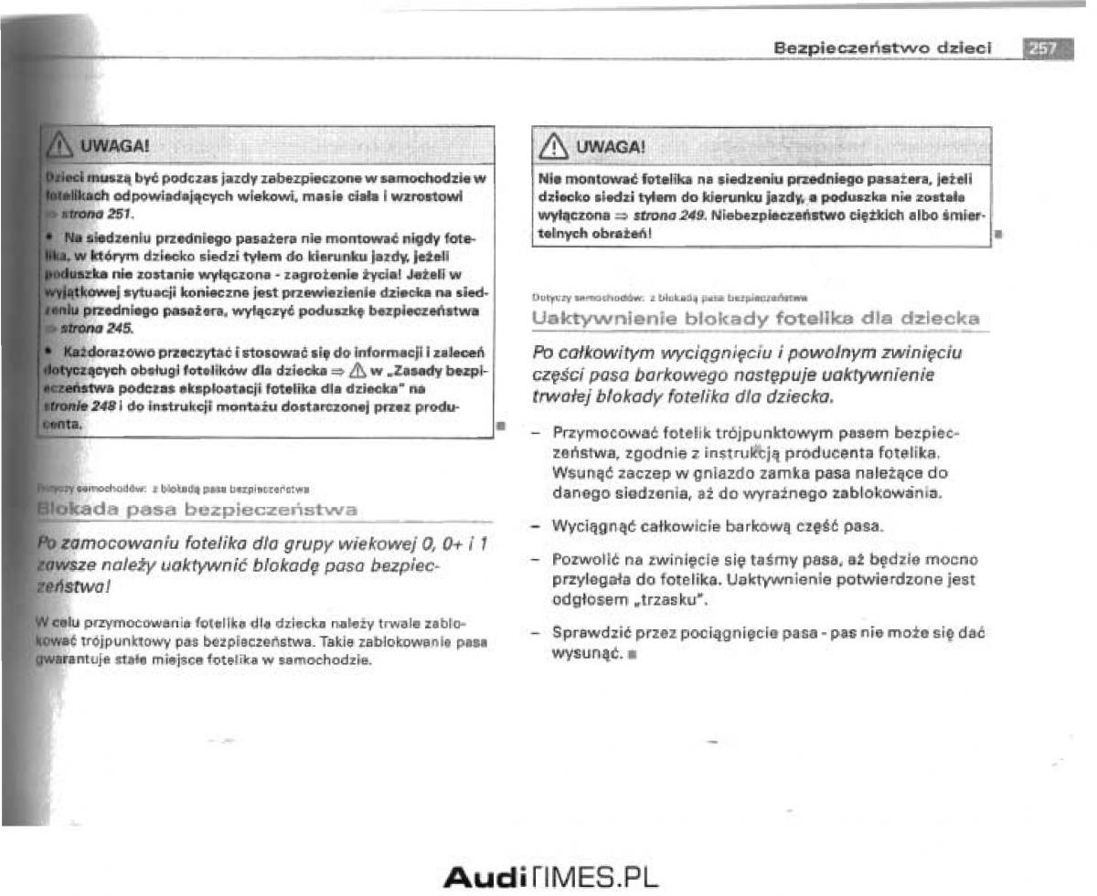 Audi A4 B6 instrukcja obslugi / page 248