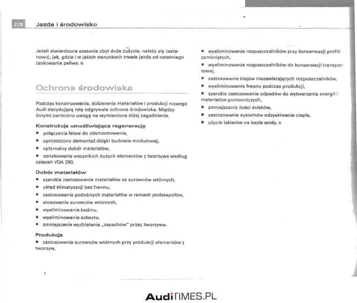 manual  Audi A4 B6 instrukcja / page 266