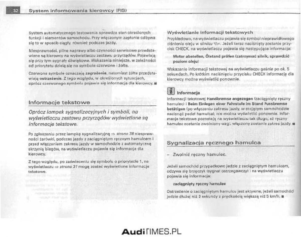 Audi A4 B6 instrukcja obslugi / page 27