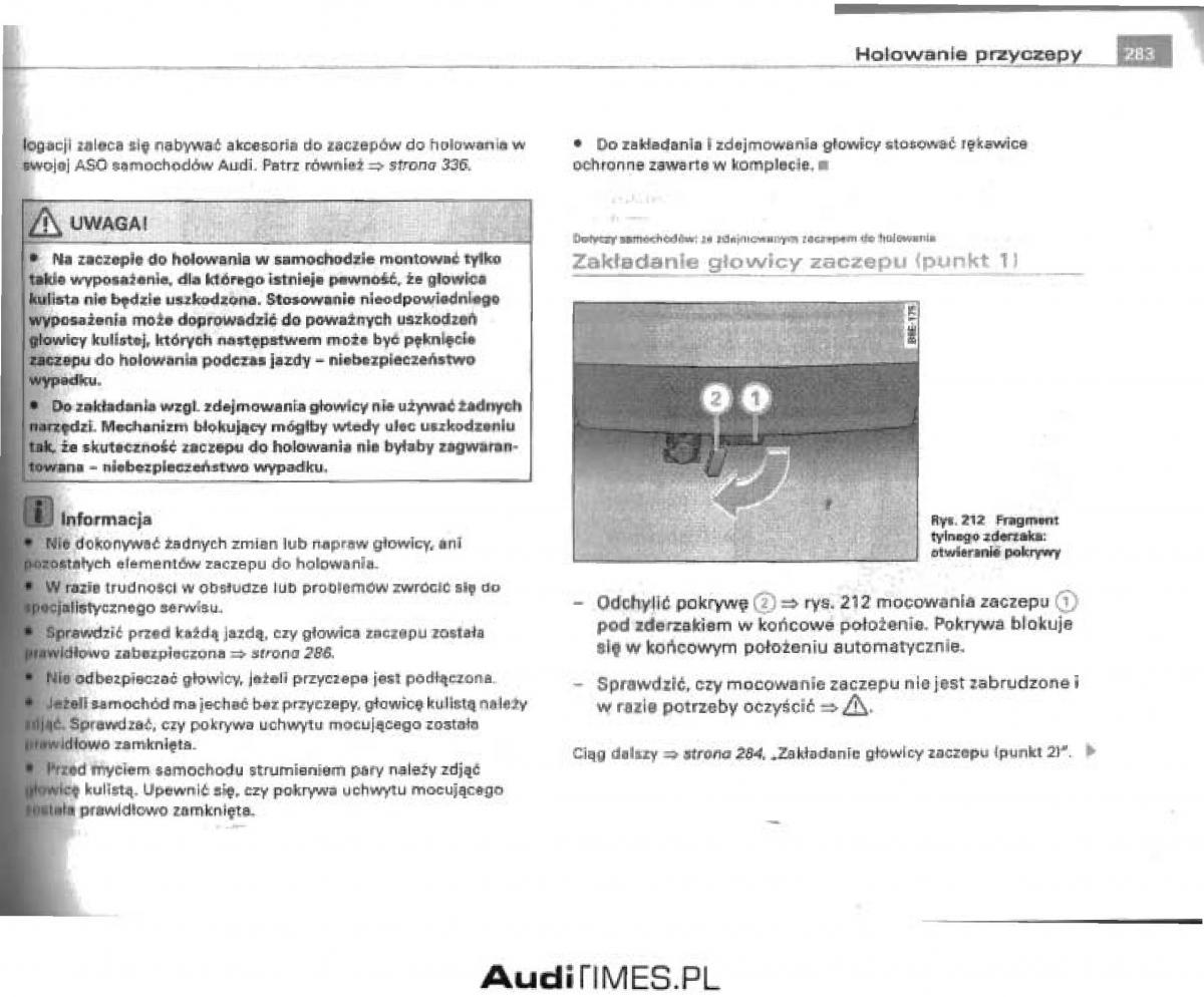 manual  Audi A4 B6 instrukcja / page 271