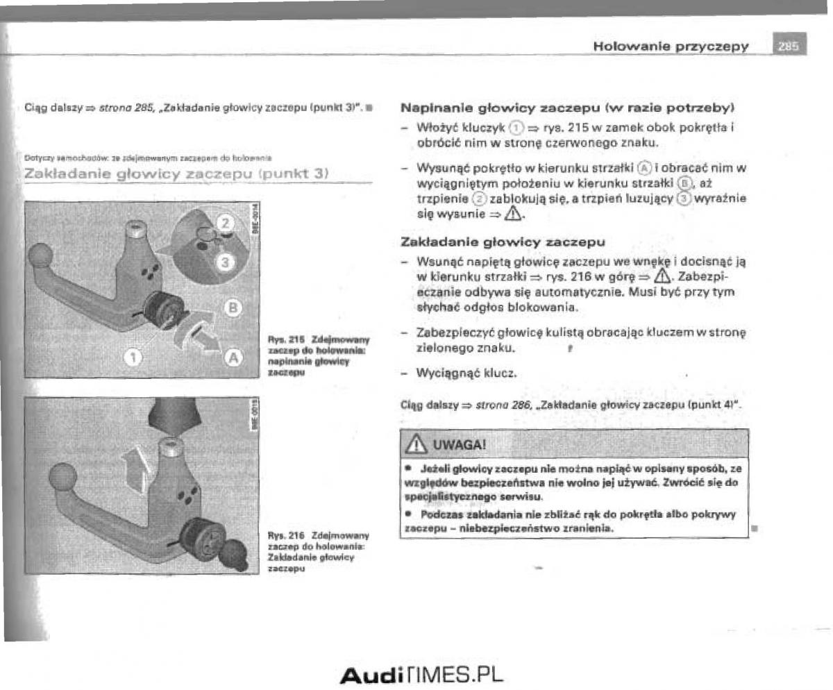 manual  Audi A4 B6 instrukcja / page 273