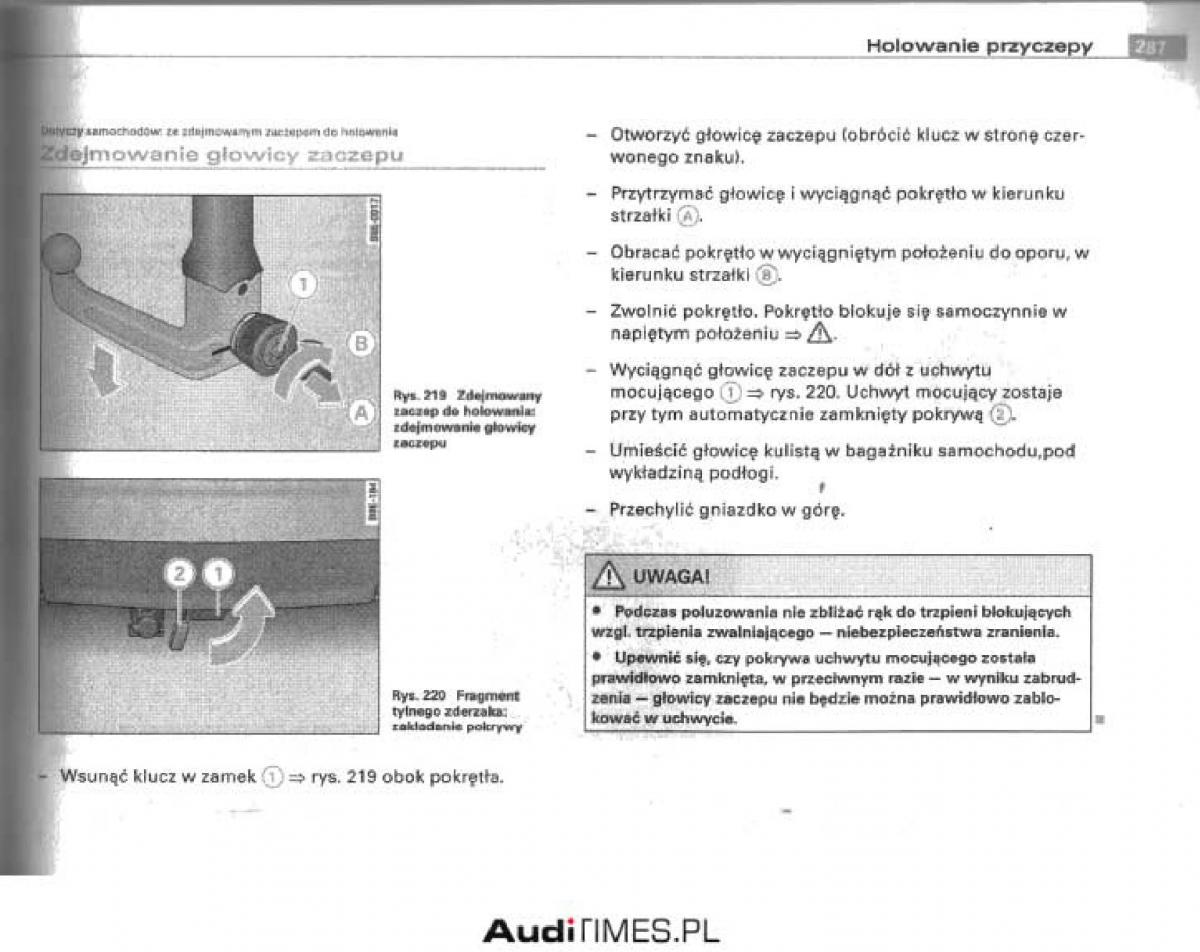 manual  Audi A4 B6 instrukcja / page 275