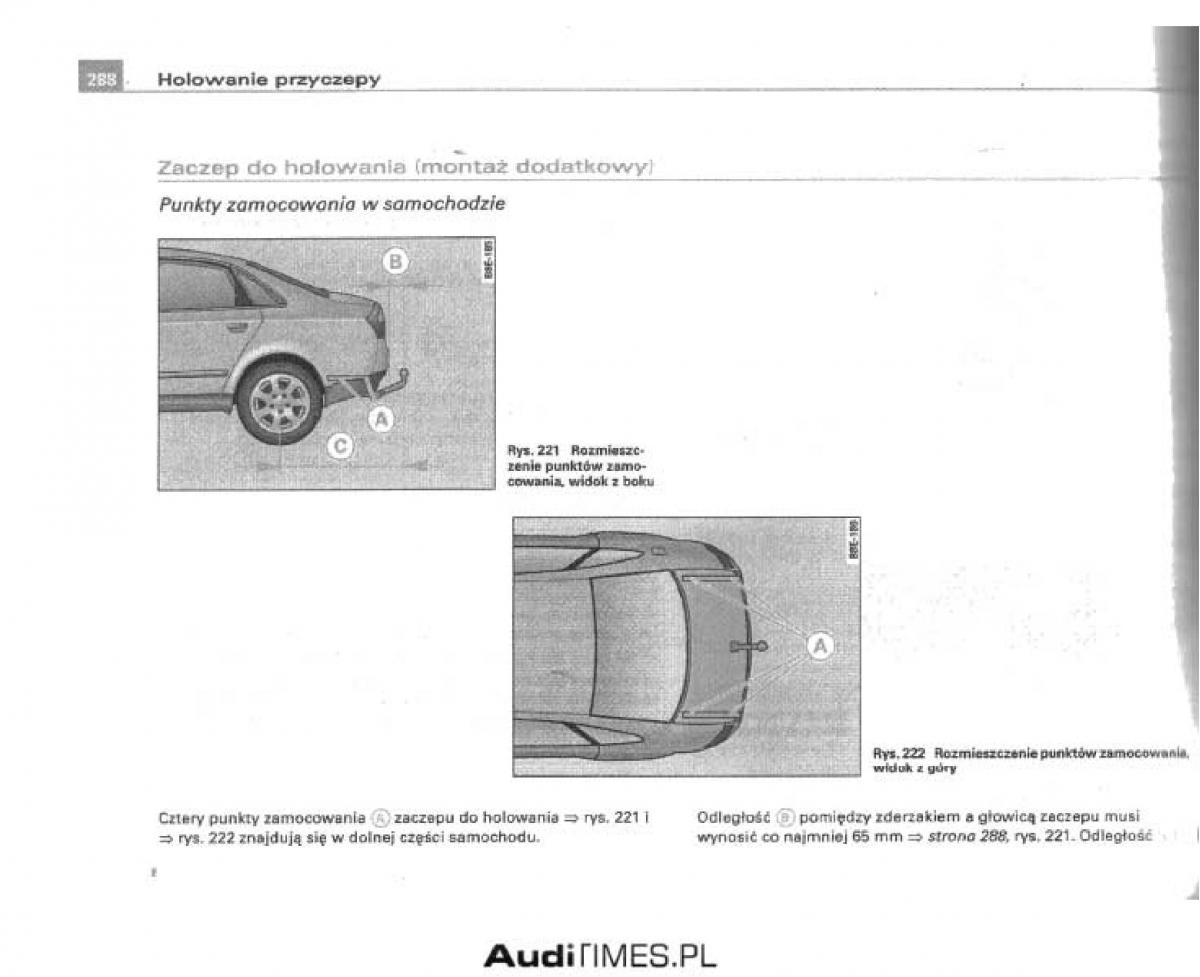 manual  Audi A4 B6 instrukcja / page 276