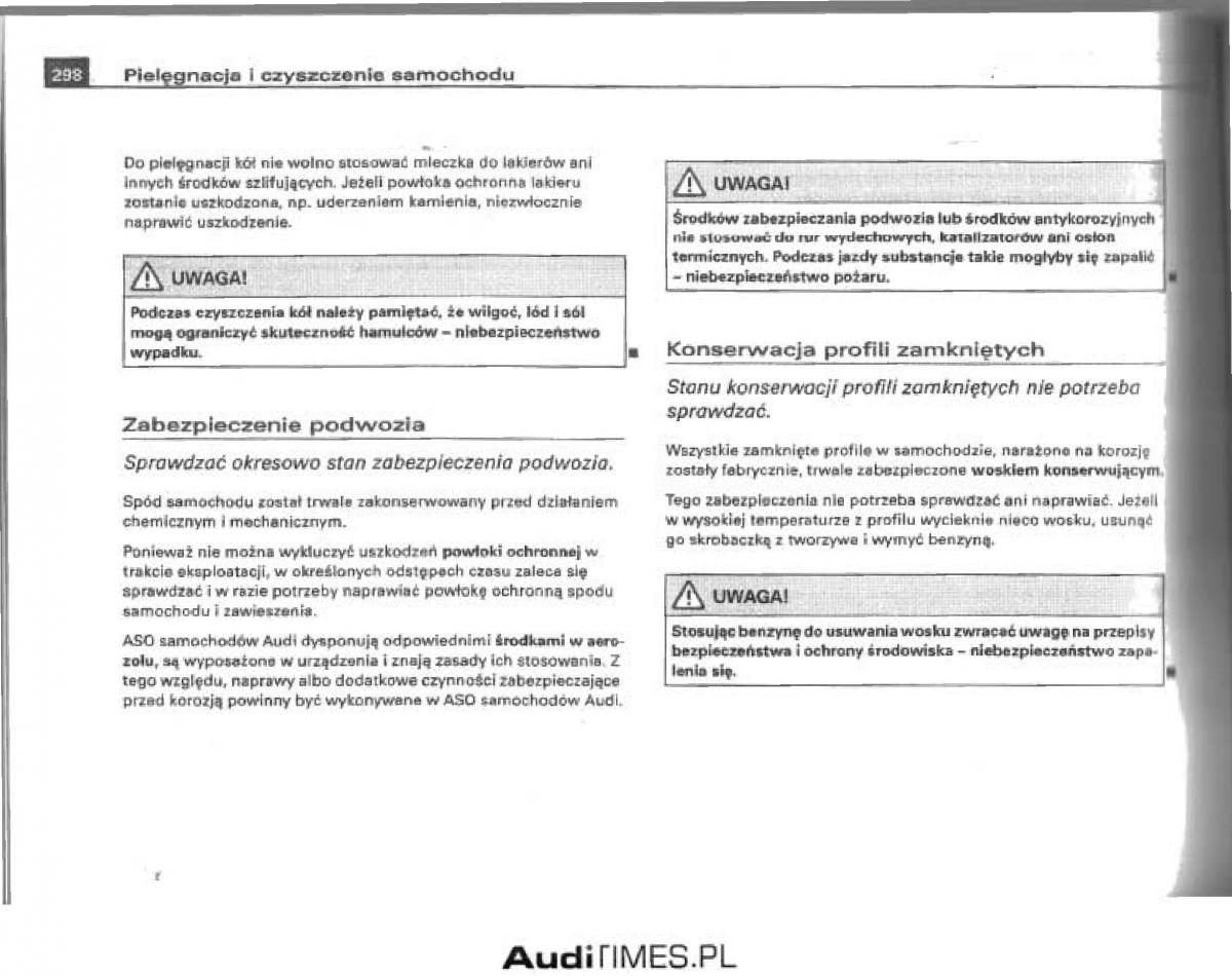 manual  Audi A4 B6 instrukcja / page 284