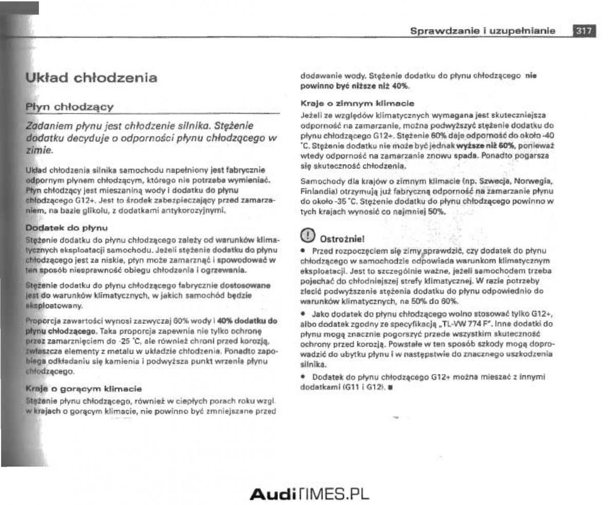 Audi A4 B6 instrukcja obslugi / page 303