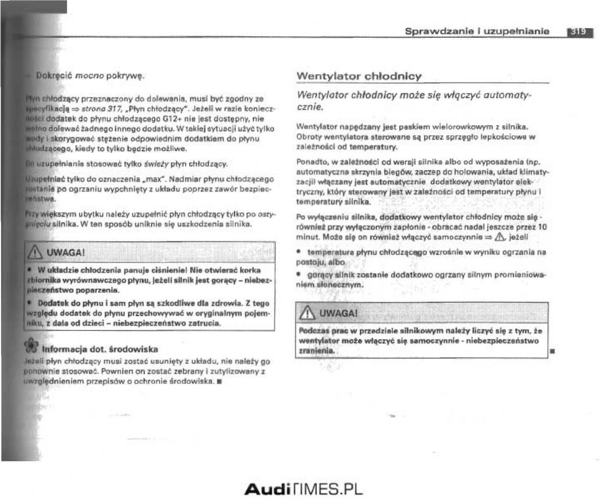 manual  Audi A4 B6 instrukcja / page 305