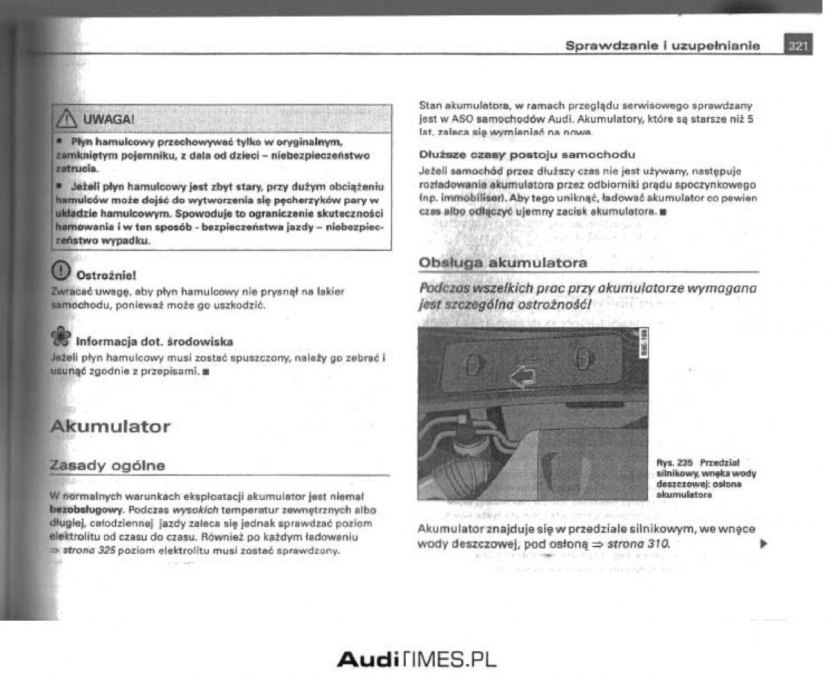 manual  Audi A4 B6 instrukcja / page 307