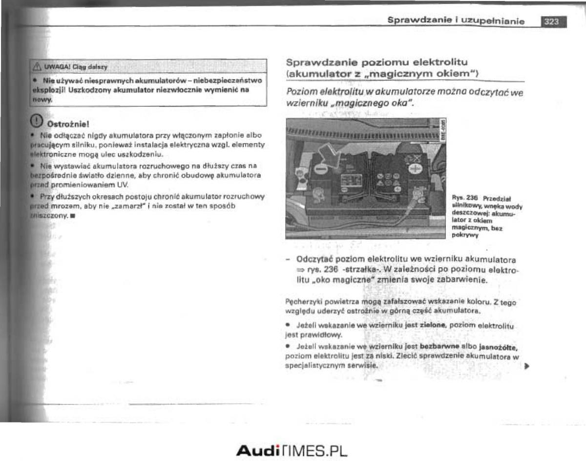 Audi A4 B6 instrukcja obslugi / page 309