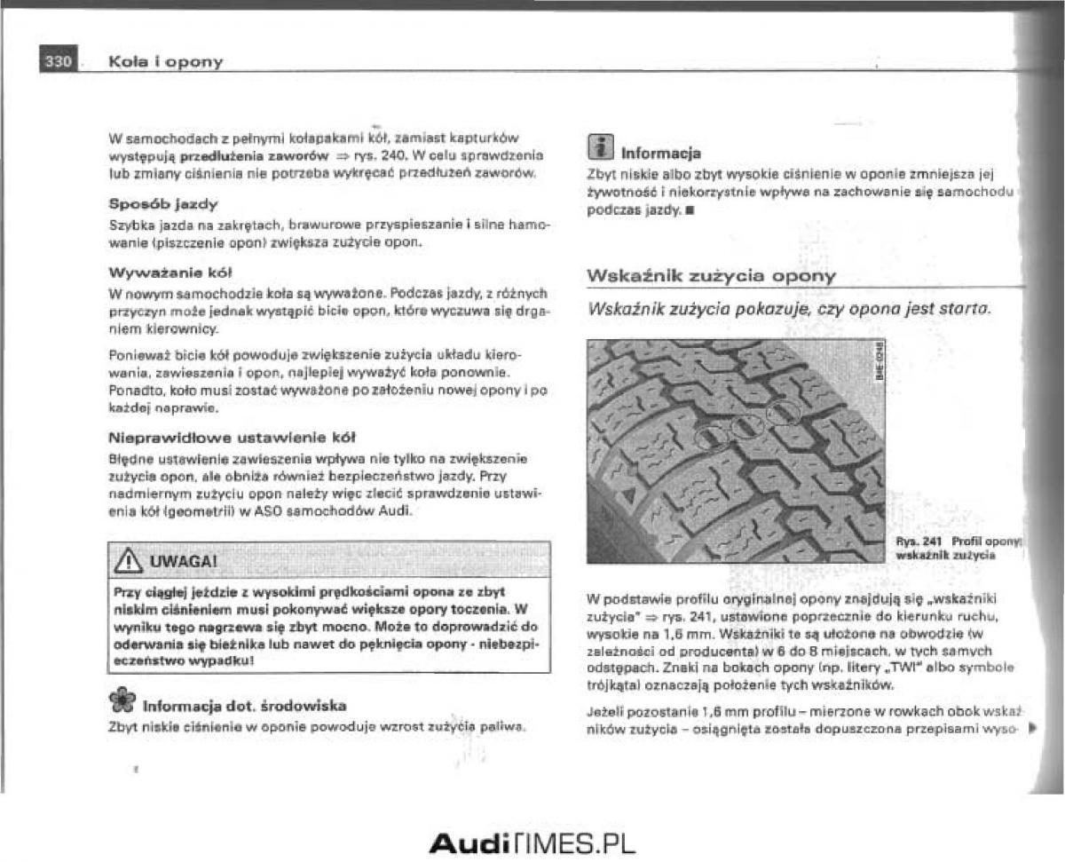 manual  Audi A4 B6 instrukcja / page 316